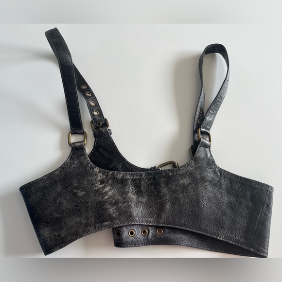 Free People Rebel Leather Harness top - Picture 8 of 9